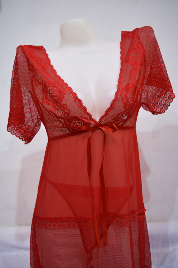 fancy rose SHORT NIGHTY for women
