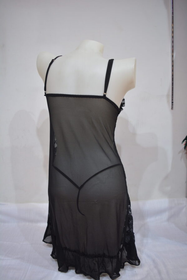 2022 New Women Lace Lingerie Dress Front Open Nighty - Image 2