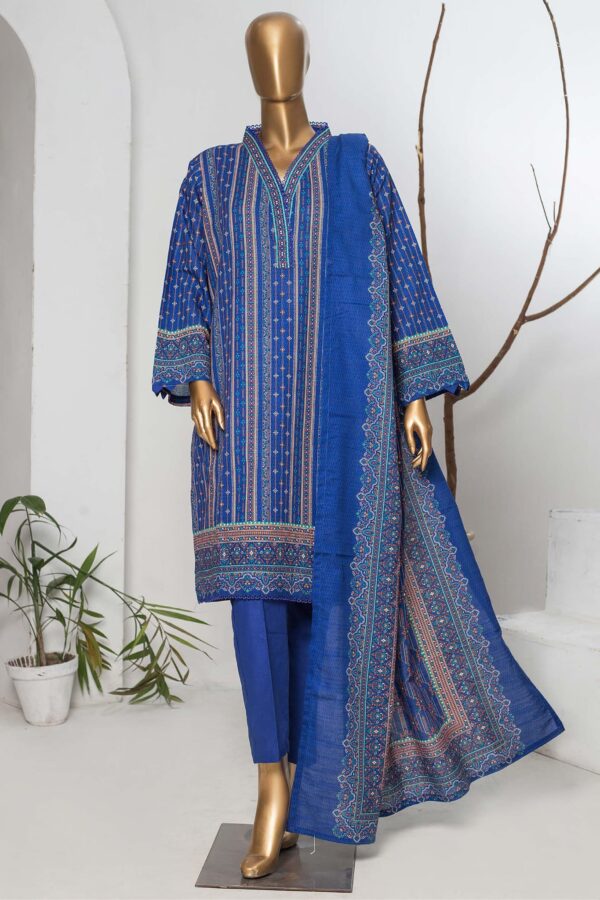 Bin Saeed Stitched 3 Piece Printed Khaddar Collection