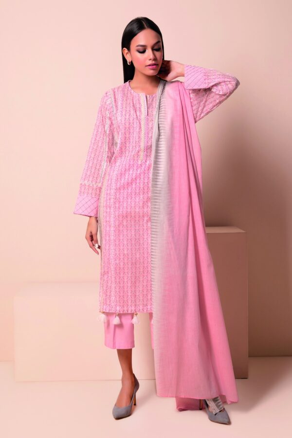 Khaadi Unstitched Pink Summer Lawn 2022