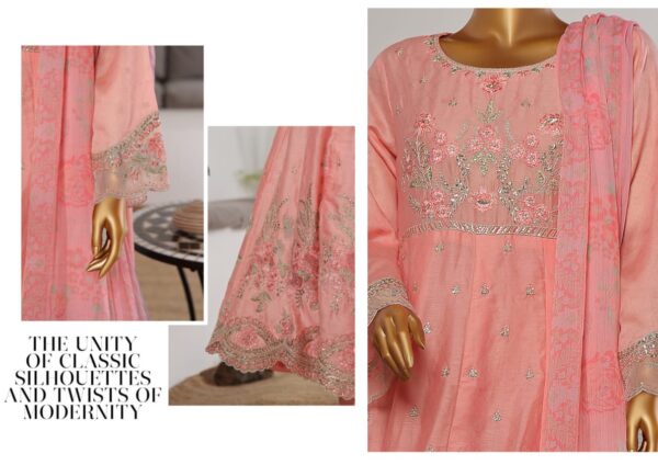 BIN SAEED EXCLUSIVE LUXURY JACQUARD FESTIVE FROCK 3PC COLLECTION