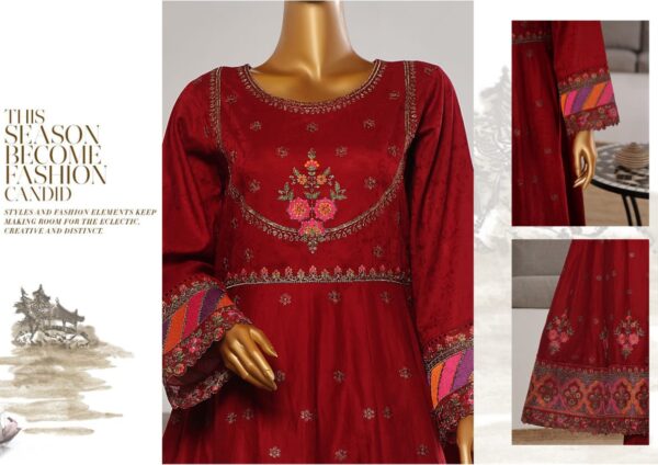 BIN SAEED EXCLUSIVE LUXURY JACQUARD FESTIVE FROCK 3PC COLLECTION