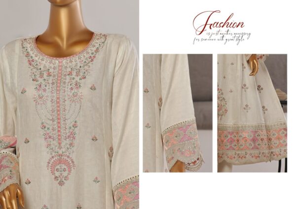 BIN SAEED EXCLUSIVE LUXURY JACQUARD  FESTIVE FROCK 3PC COLLECTION