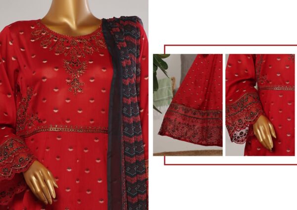 BIN SAEED EXCLUSIVE LUXURY JACQUARD FESTIVE FROCK 3PC COLLECTION