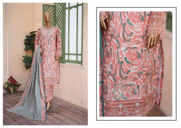 Bin Saeed Exclusive chikenkari Embroidered khaddar - Image 2