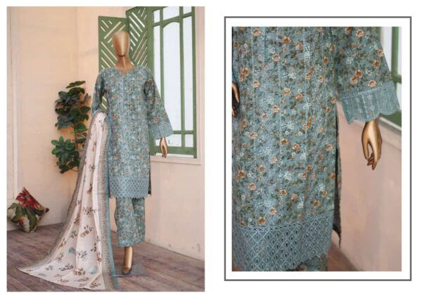 Bin Saeed Exlusive chikankari Embroidered khaddar Collection - Image 2