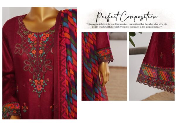 BIN SAEED EXCLUSIVE  LUXURY JACQUARD FESTIVE FROCK 3PC COLLECTION