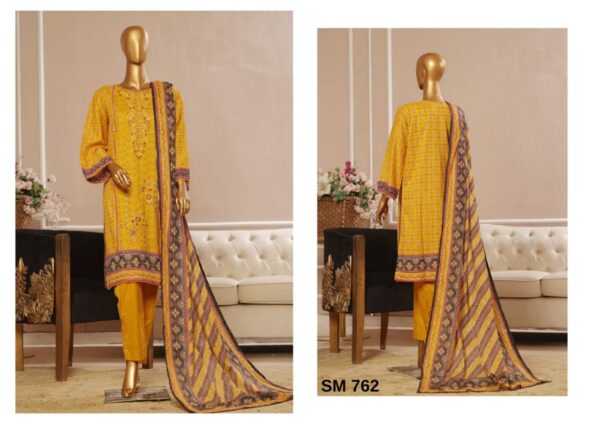 BIN SAEED EMBODAREY 3PC LAWN COLLECTION