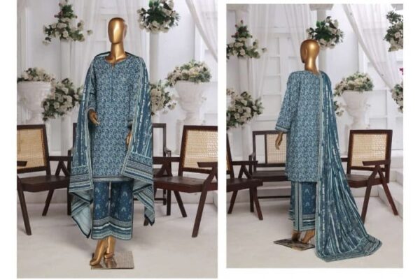 BIN SAEED KHADDAR 3PC PRINT COLLECTION