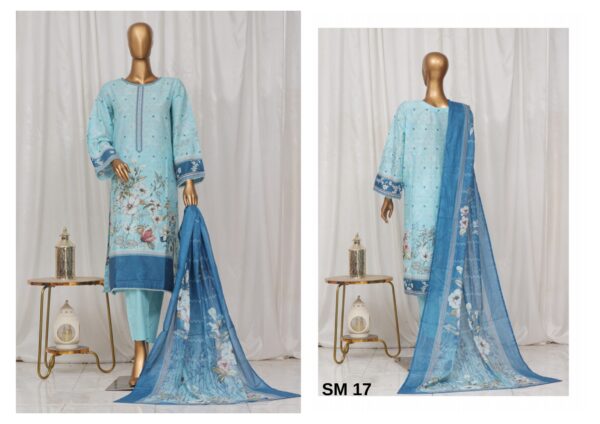 Bin Saeed 3Pc Printed Lawn - Image 2