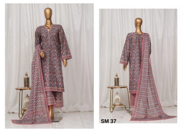 Bin Saeed 3Pc Printed Lawn - Image 2