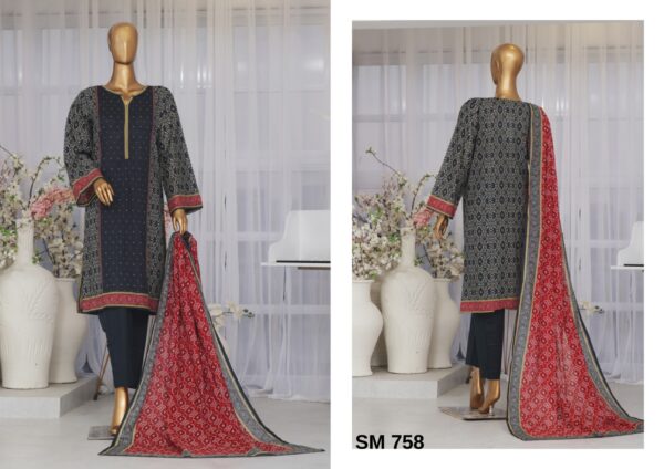 Bin Saeed 3Pc Printed Lawn - Image 3