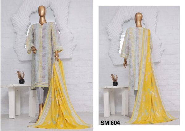 Bin Saeed 3Pc Printed Lawn - Image 2