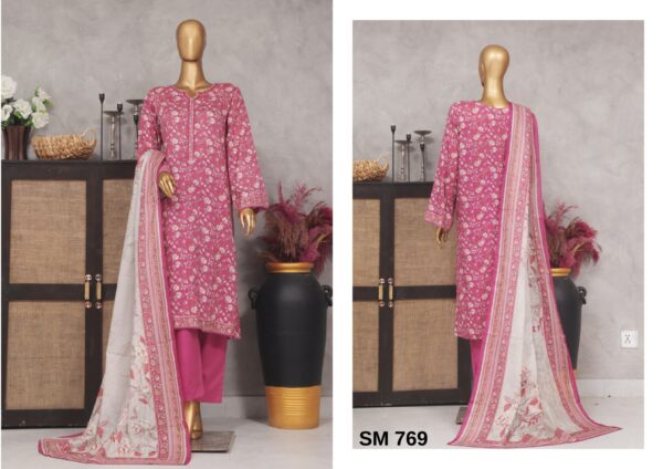 Bin Saeed 3Pc Printed Lawn - Image 2