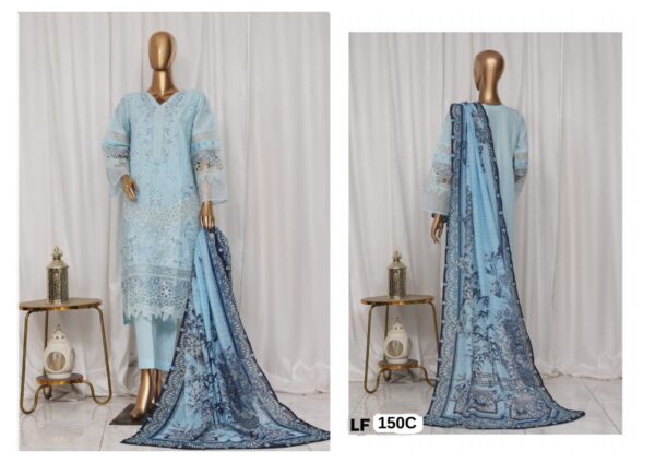 BIN SAEED LUXURY EBROIDERED LAWN 3PC COLLECTION