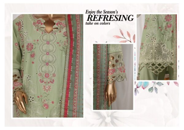 BIN  SAEED LUXURY EMBROIDERED LAWN 3PC COLLECTION - Image 2