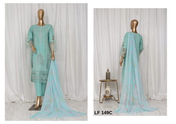 BIN SAEED LUXURY EMBROIDERED LAW 3PC COLLECTION