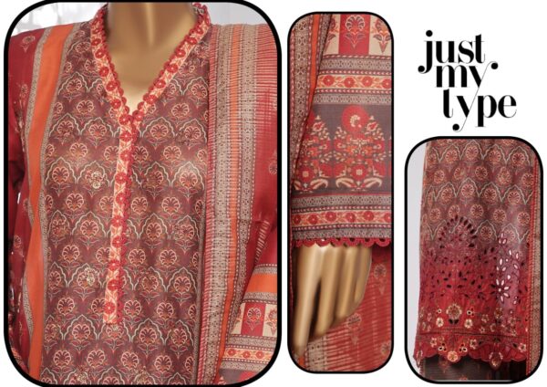 BIN SAEED EMBROIDERED SHIRT  LAWN 3PC COLLECTION - Image 2