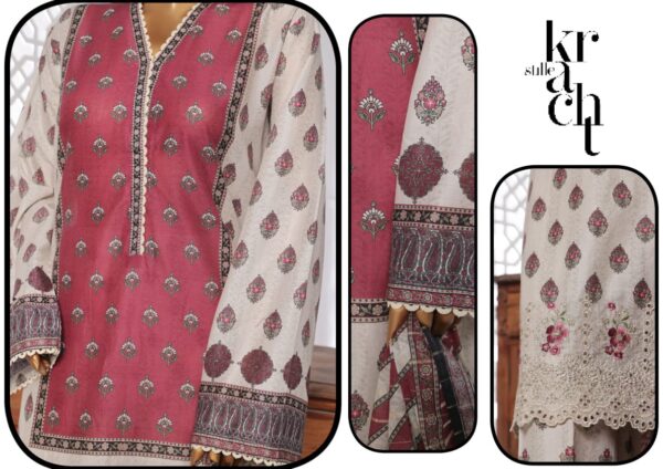BIN SAEED EMBROIDERED SHIRT  LAWN 3PC COLLECTION  - Image 2
