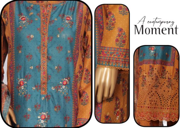 BIN SAEED EMBROIDERED SHIRT  LAWN 3PC COLLECTION  - Image 2