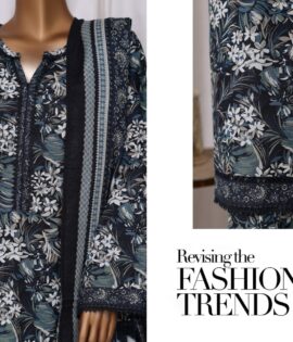 Bin Saeed 3pc Printed Khaddar