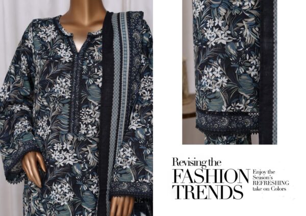 Bin Saeed 3pc Printed Khaddar