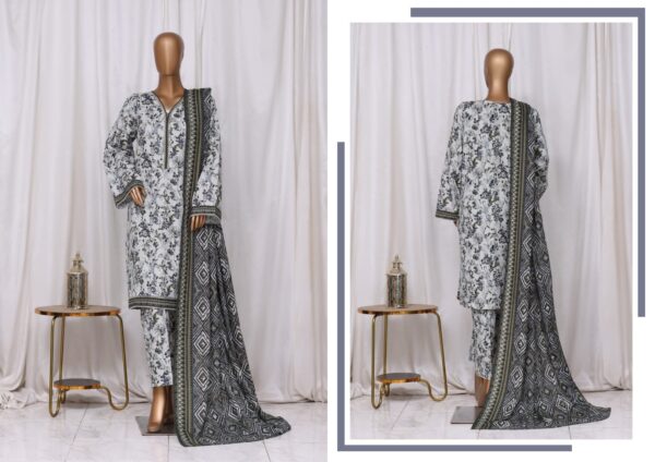 Bin Saeed 3pc Printed Khaddar - Image 2