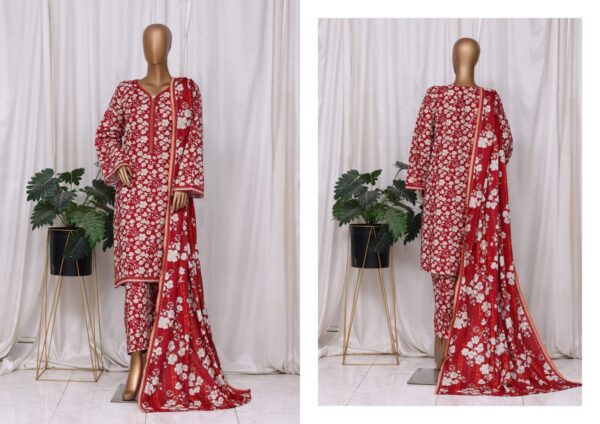 Bin Saeed 3pc Printed Khaddar - Image 2