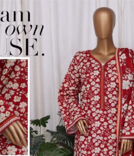 Bin Saeed 3pc Printed Khaddar
