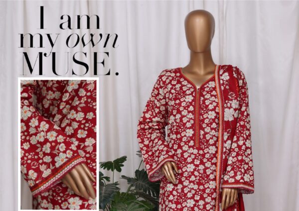 Bin Saeed 3pc Printed Khaddar