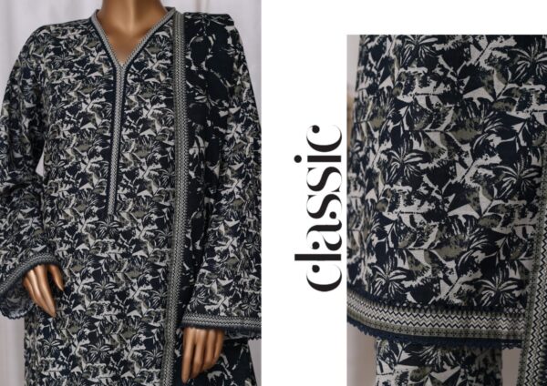 Bin Saeed 3pc Printed Khaddar - Image 3