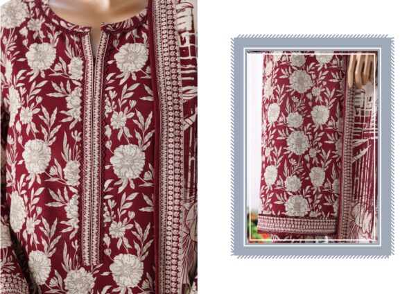 Bin Saeed 3pc Printed Khaddar - Image 3