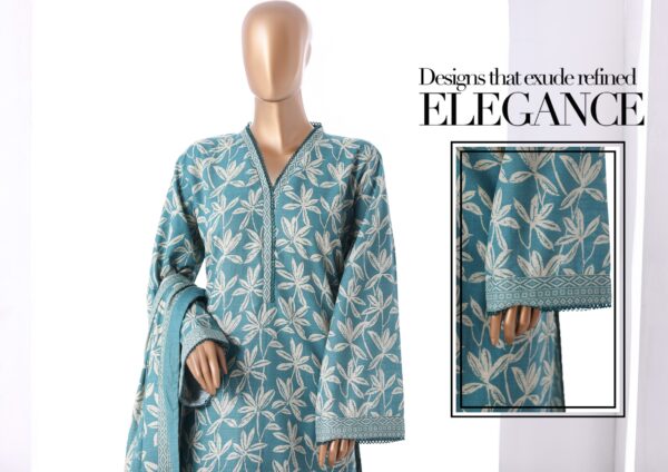 Bin Saeed 3pc Printed Khaddar