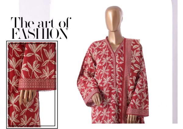 Bin Saeed 3pc Printed Khaddar
