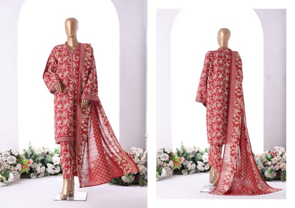 Bin Saeed 3pc Printed Khaddar - Image 2