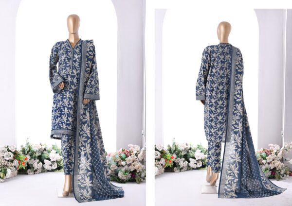 Bin Saeed 3pc Printed Khaddar - Image 2