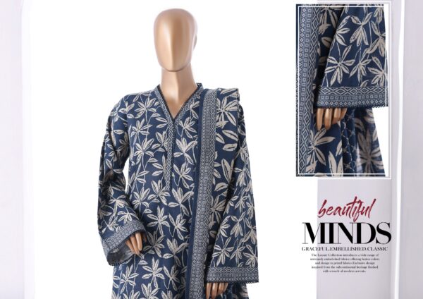 Bin Saeed 3pc Printed Khaddar