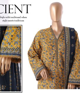 Bin Saeed 3pc Printed Khaddar
