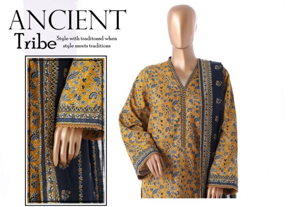 Bin Saeed 3pc Printed Khaddar