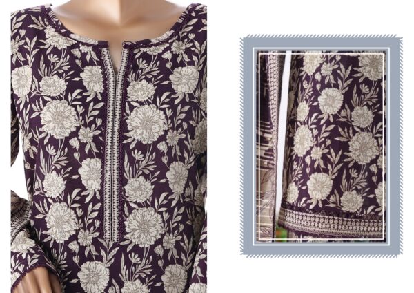 Bin Saeed 3pc Printed Khaddar - Image 3