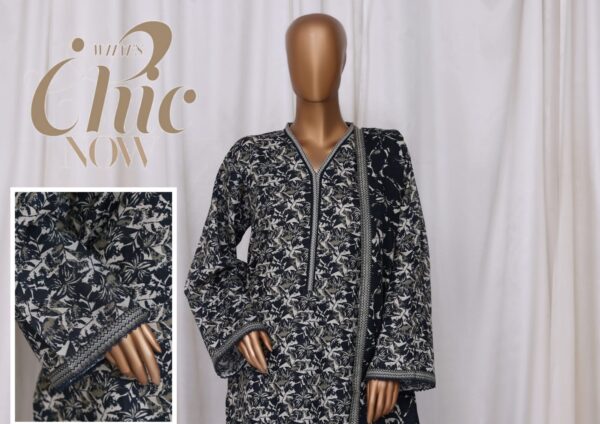 Bin Saeed 3pc Printed Khaddar