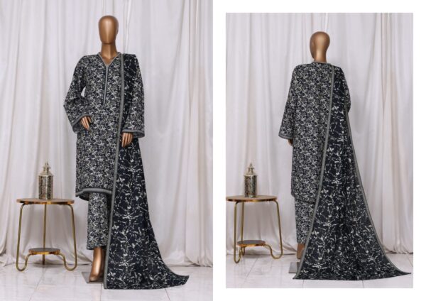 Bin Saeed 3pc Printed Khaddar - Image 2
