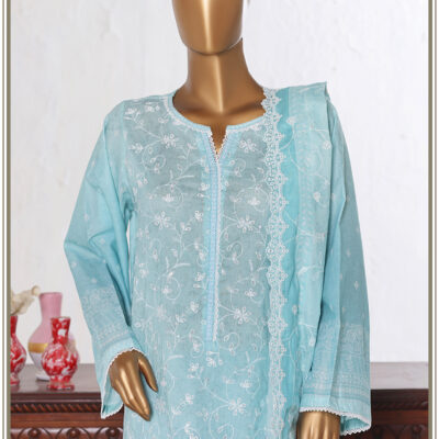 Bin Saeed 3PC Lawn  Chikankari & Cutwork Embroidered Suit