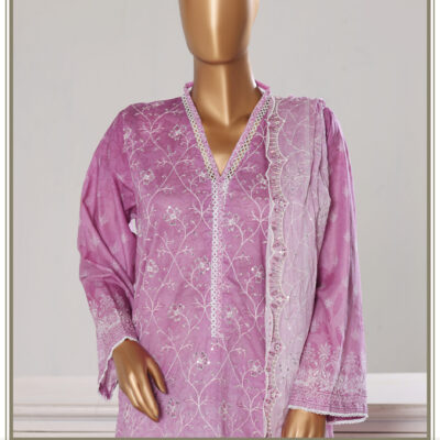 3 Piece Premium Lawn Suit Chikankari & Embroidery Work