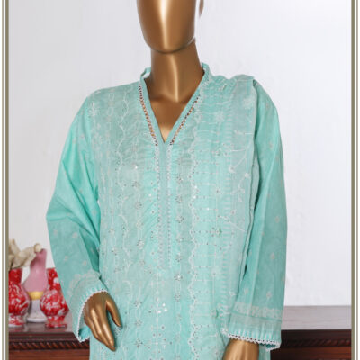 Bin Saeed 3PC Lawn Chikankari & Cutwork Embroidered Suit