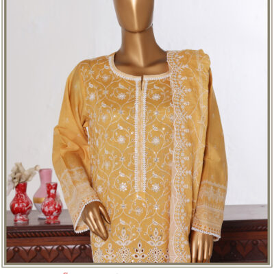 Bin Saeed 3PC Lawn Chikankari & Cutwork Embroidered Suit