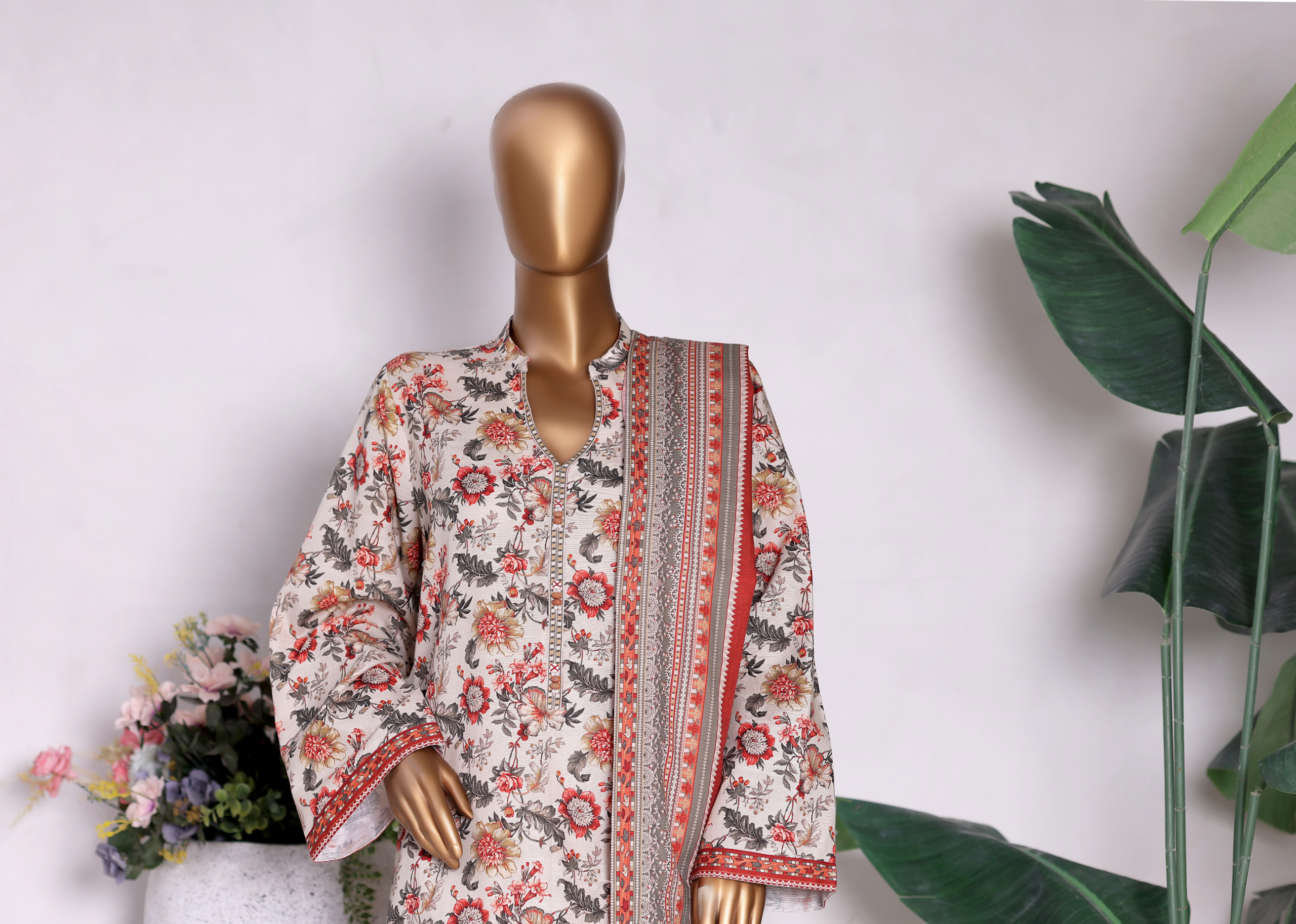 bin saeed 3 piece khadder suit