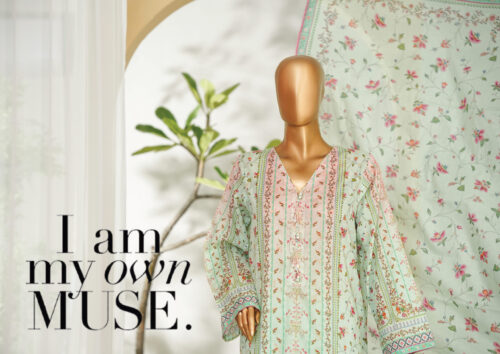 Bin Saeed 3PC Printed Lawn Suit