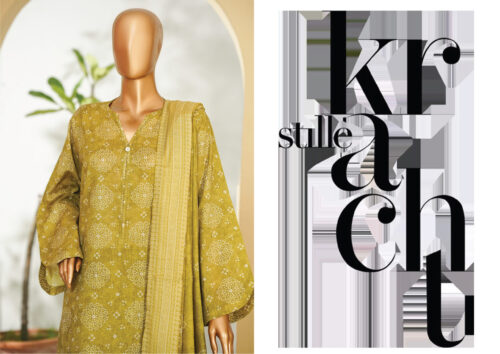 Bin Saeed 3PC Printed Lawn Suit