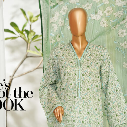 Bin Saeed 3PC Printed Lawn Suit